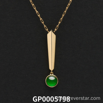 100% Prirodni jade 18K zlatni privjesak